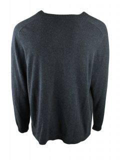 Inhabit Mens Charcoal Tipped Cashmere VNeck Cardigan Sweater XL $410