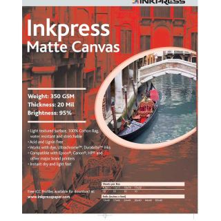 Inkpress Fine Art Matte Canvas 350 GSM 8.5x11in. Waterproof