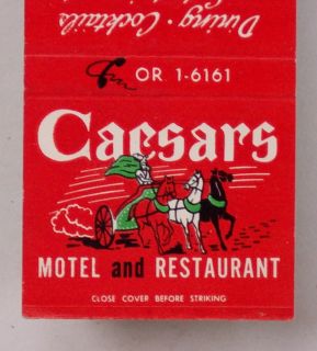 1950s Matchbook Caesars Motel Restaurant Inglewood CA