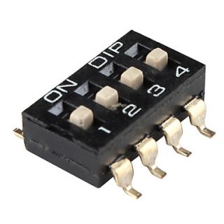 USD $ 4.59   SMD Type DIY 4 Position 2.54mm Pitch Dip Switches (10