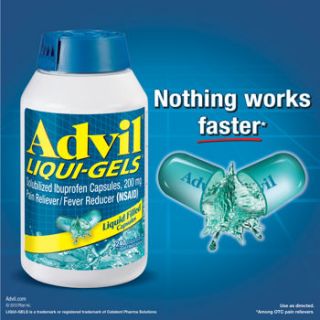 Advil Liqui Gels Liquid Filled 240 Capsules Ibuprofen 200 MG Pain