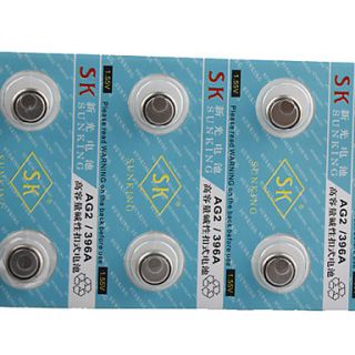 AG2 396a 1.55V hoge capaciteit alkaline knoopcel batterij (10 pack