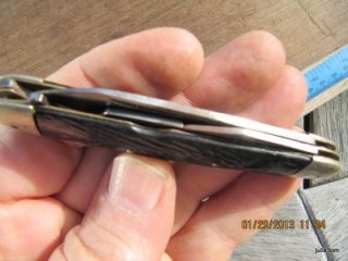 Vintage Imperial Flesh Blade Senator Pen Knife 3 3 4 Closed