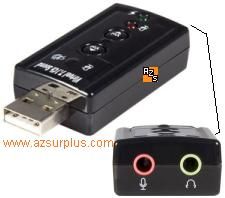  Virtual 7 1 USB Stereo External Sound Card 480Mbps Audio Ad