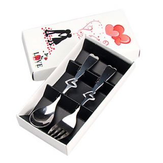 EUR € 3.58   cava a forma di cuore forchetta set cucchiaio, Gadget a