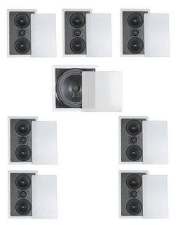 Flush Mount in Wall Ceiling Speakers 7 1 Home Theater Surround 6 LCR 8