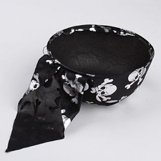 USD $ 2.59   Cool Black Pirate Hat with Silver Skull Pattern for
