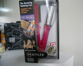 Instyler RARE Hot Pink Rotating Hot Iron 1 1 4 Barrel Amazing Color