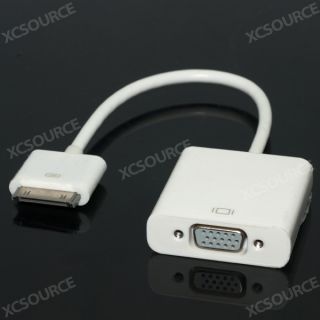 for iPad 2 iPhone 4 4S Connector to VGA Adapter Cable Audio Dock