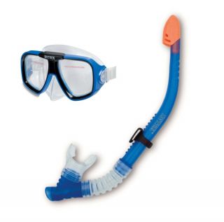 Intex Reef Rider Adult Swimming Diving Mask Snorkel Set 55948