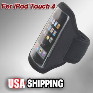 Black Sport Armband Case Cover for iPod Touch 4 4G 4th