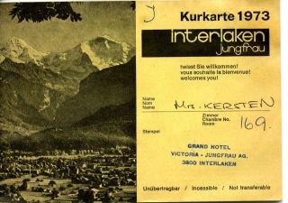 Vintage Tourism Brochure Interlaken Grand Hotel Rolex Advertising