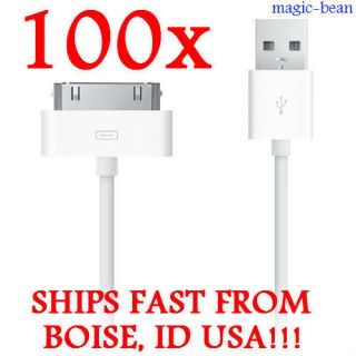 100x USB Power Cable Charger Data Sync Charge Cord iPad 2 iPod iPhone