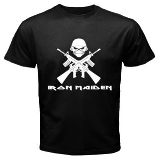 Iron Maiden Black Metal Band Logo Tee T Shirt All Sizes