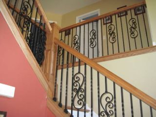 Scroll Iron Balusters with Shoe Included