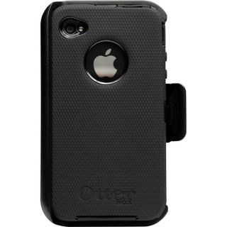 iPhone 4 4S OtterBox Defender Series Case + Belt Clip   Black NEW