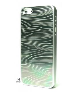  Glitter Brushed Metal Bumper Wave Cover Case for iPhone 5 U376H