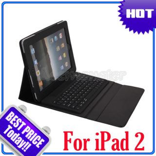 Deluxe iPad 2 Bluetooth Keyboard Leather Case 3G WiFi