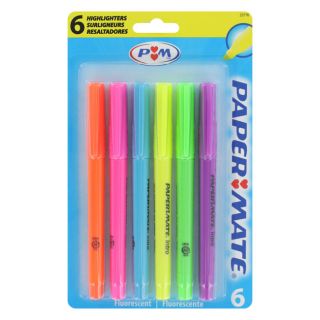 Papermate Intro Fluorescent Highlighters, Assorted Inks Micro Chisel