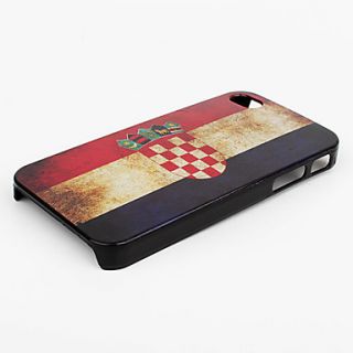 USD $ 2.69   Retro Style Croatian Flag Pattern Hard Case for iPhone 4