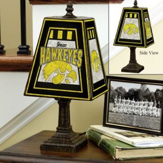 Iowa Hawkeyes Art Glass Table Lamp