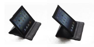  Rotating Smart Cover PU Leather Case For New iPad 3 3rd Gen – Black