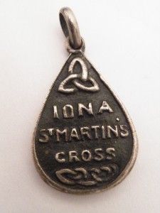 RARE Alexander Ritchie Iona Silver St Martins Cross Pendant