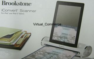 Brookstone iConvert Scanner for iPad iPad 2 New iPad 3 Tablets White