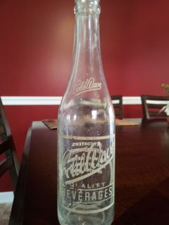 Antique Cold Wave Beverages Ironton Ohio Soda Bottle Vintage