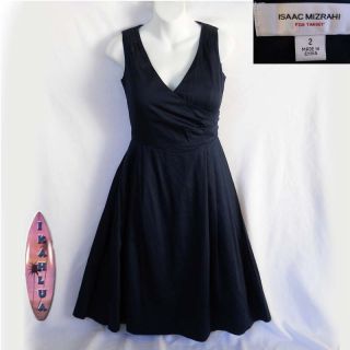 Isaac Mizrahi Target 2 s Retro 50s Inspired Navy Surplice Dress