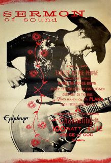 Epiphone Guitars The Sermon Poster with Chris Isaak