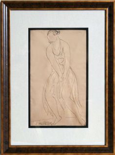 Abraham Walkowitz Isadora Duncan Drawing C1930