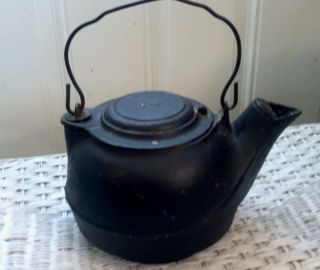 Vintage Cast Iron Cookware No 7 Tea Kettle Coffee Pot