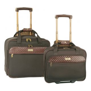 New Tommy Bahama Nassau 2pc Luggage Set Dark Brown $300
