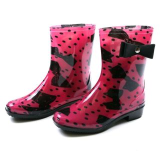Iron Fist Bowed Over Cropped Rainboots Women US Size 5