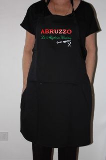 BBQ Cooking Apron Abruzzo Italia Italy BUON Appetito Italychef Black