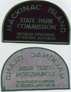 Michigan Police DNR State Park Patch Mackinac Island MI