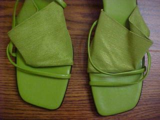 Italian Shoemakers Womens Lime Green Pump Sandals Sz US 10 M