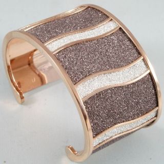 Bronze Rigid Bracelet with Glam by Rebecca Made in Italy