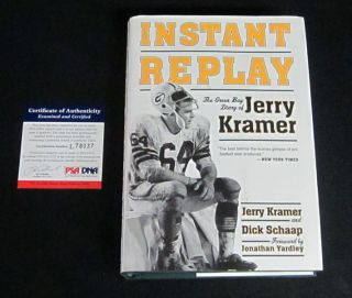 Jerry Kramer Signed Book Instant Replay PSA DNA Auto Packers