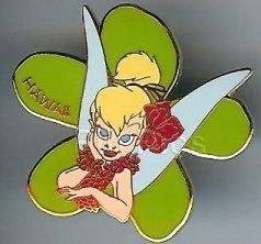 Disney Jerry Leigh Hawaii Series Tinker Bell in Green Flower Le Pin