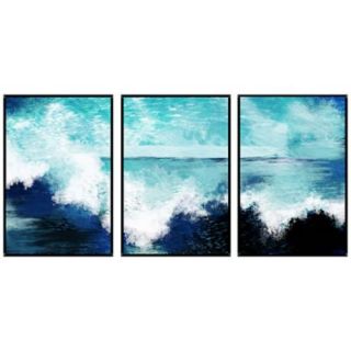 Ocean Waves Triptych Set of 3 Canvas Wall Art   #Y1549  