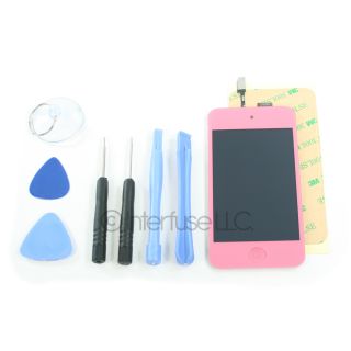 Pink iPod Touch 4th Gen 4G LCD Digitizer Glass Screen Assembly w/ Home