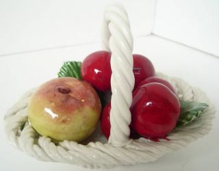 Lanzarin Ceramiche Fruit Basket Italy Art Pottery