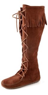 Minnetonka Front Lace Knee High Boots