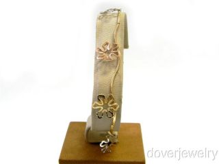 Designer Faro 14k Gold Snow Charm Italian Bracelet