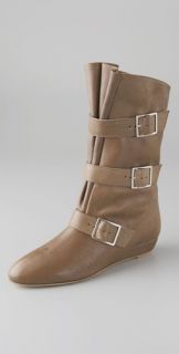 Loeffler Randall Cale Mid Shaft Boots with Buckles