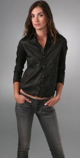 Gryphon The Leather Button Down Shirt