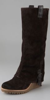Ash Suede Hannah Lug Boots with Long Cuff