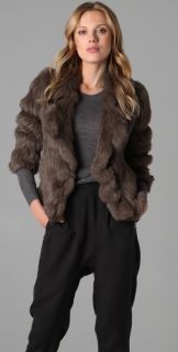 state & lake Fur Ruffle Jacket